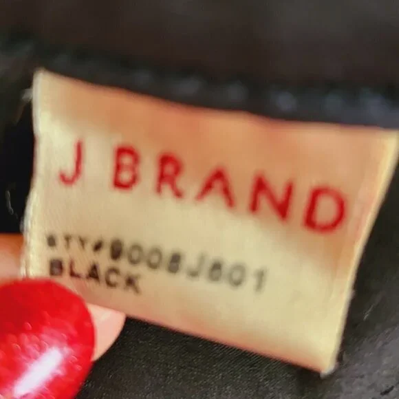 J Brand Skinny Leg Pants With Velvet Tuxedo Stripe Black Womens Size 25 - Picture 10 of 13